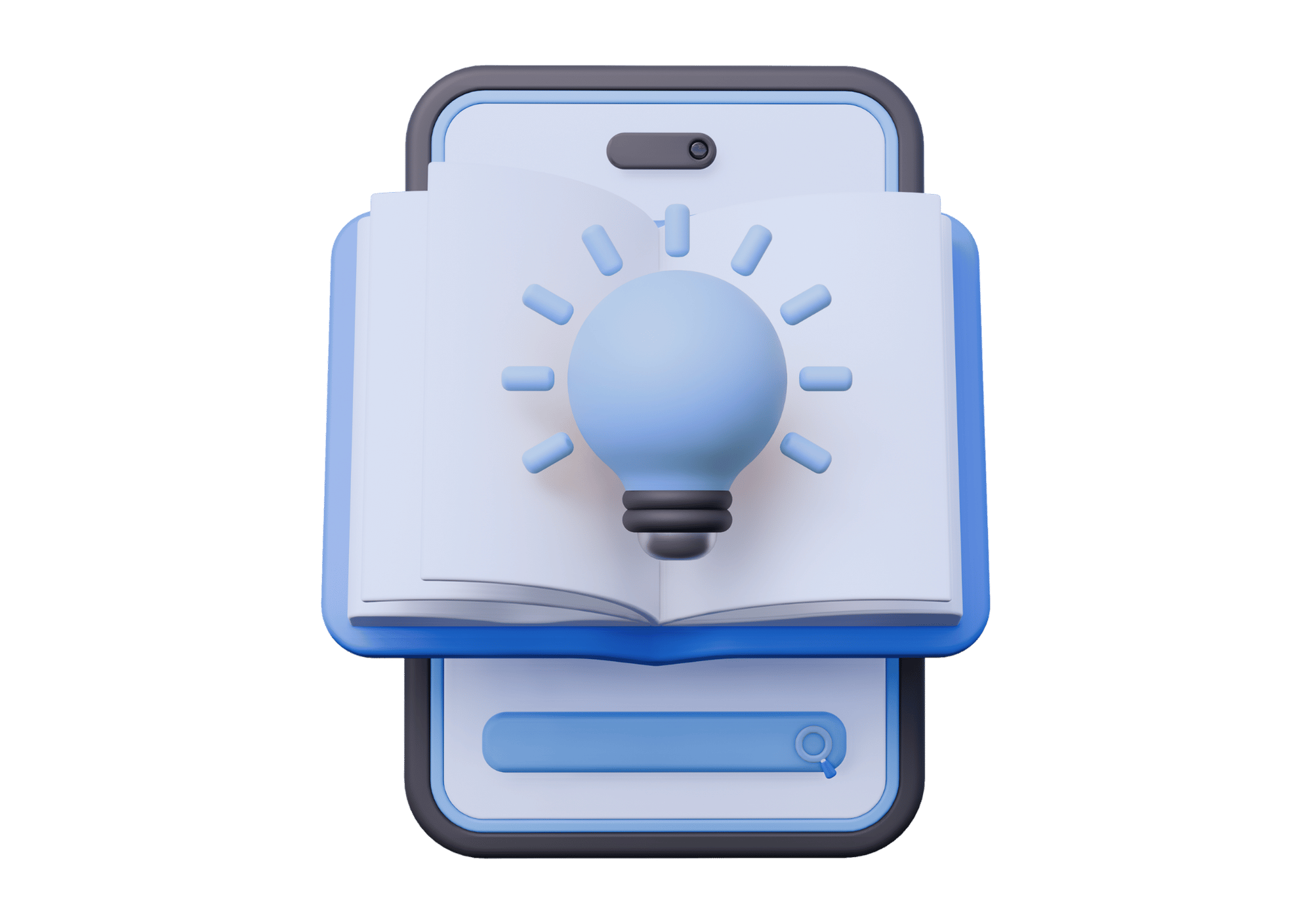 Digital newsletter with lightbulb representing the final curated content package
